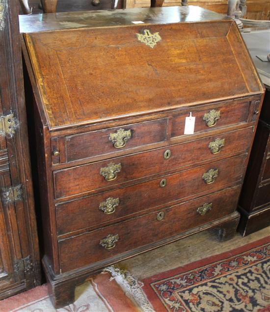 George III oak bureau